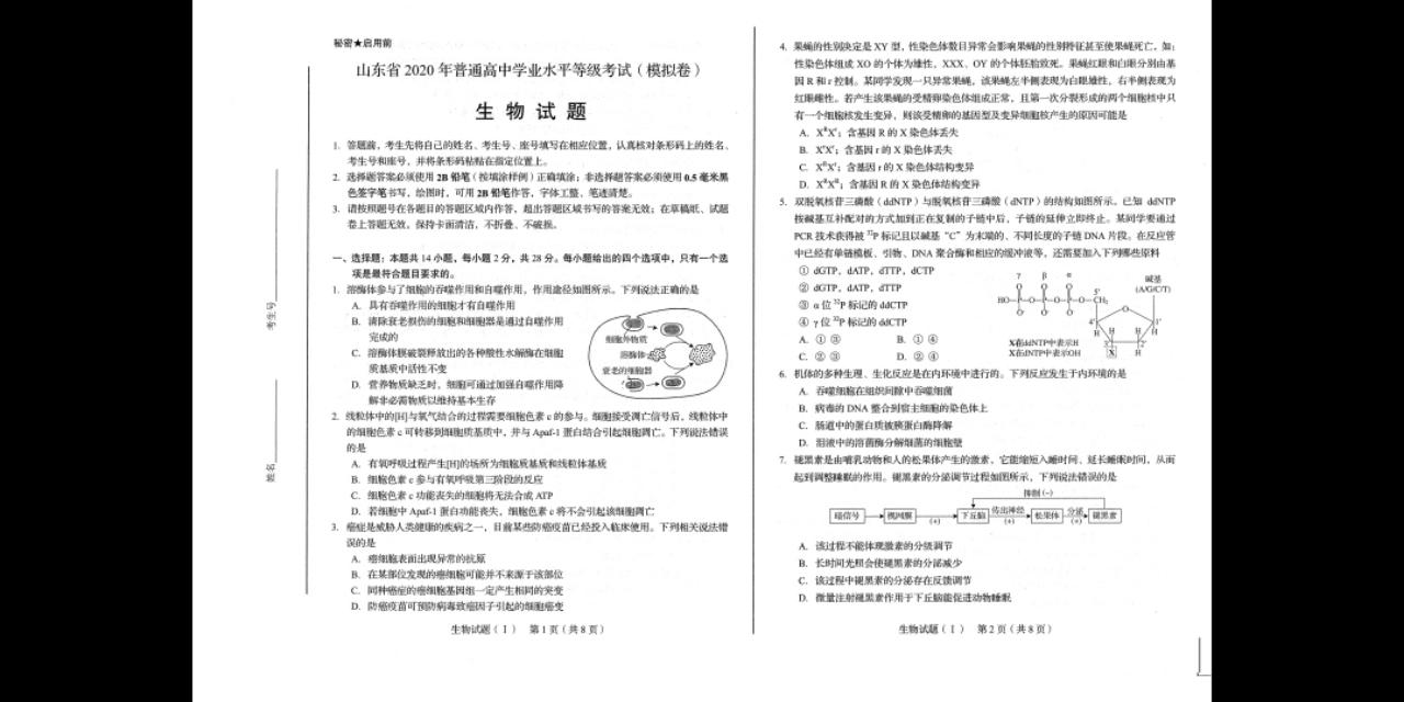 广东省水平考试生物试卷,广东省水平考试生物试卷分析